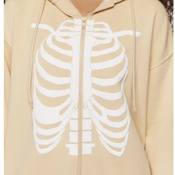 A6 Skeleton Zip-Up Hoodie Size Medium NWT - Picture 2 of 6